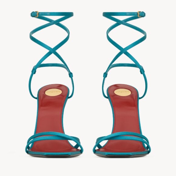 OPYUM SANDALS IN SATIN CREPE - NEVER USED - Picture 2 of 3